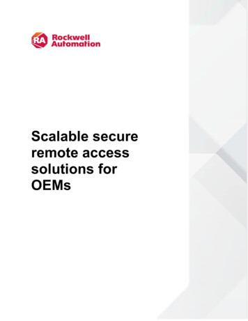 Scalable Secure Remote Access Solutions For OEMs