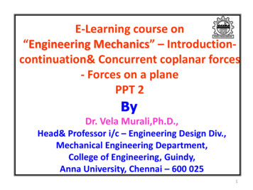 E-Learning Course On Engineering Mechanics