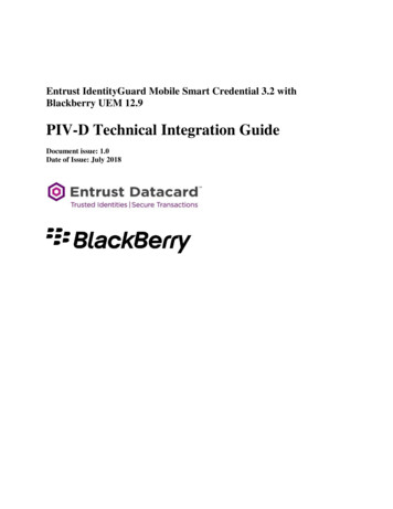PIV-D Technical Integration Guide - Entrust