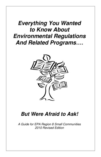Everything You Wanted To Know About Environmental Regulations And .