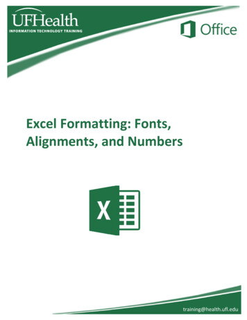 Excel Formatting: Fonts, Alignments, And Numbers