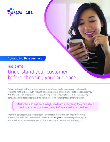 Automotive Perspectives INSIGHTS Understand Your . - Experian 