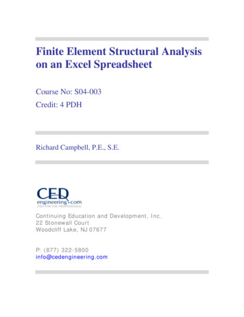 Finite Element Structural Analysis On An Excel Spreadsheet