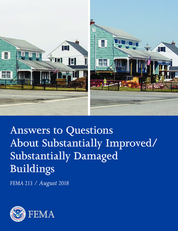 Answers To Questions About Substantially Improved/Substantially . - FEMA