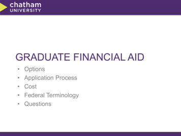 GRADUATE FINANCIAL AID - Chatham University