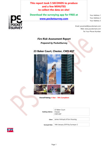 Fire Risk Assessment Report - PocketSurvey