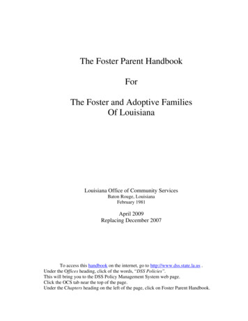 The Foster Parent Handbook For The Foster And Adoptive Families Of .