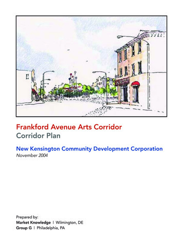 Frankford Avenue Arts Corridor Corridor Plan - NKCDC