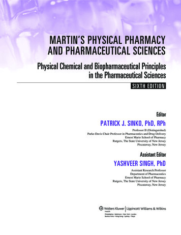 Martin'S Physical Pharmacy And Pharmaceutical Sciences