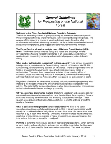 General Guidelines For Prospecting On The National Forest