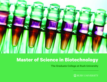 Master Of Science In Biotechnology