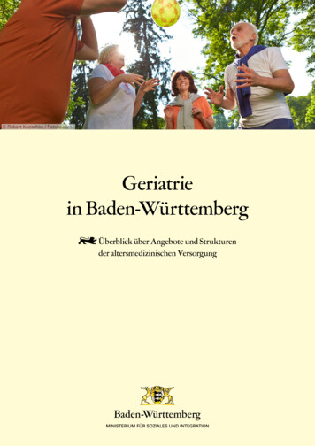 Geriatrie In Baden-Württemberg