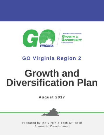 GO Virginia Region 2 Growth And Diversification Plan