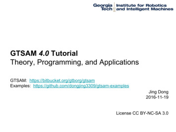 Theory, Programming, And Applications GTSAM 4.0 Tutorial