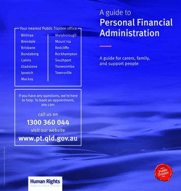 A Guide To Personal Financial Administration
