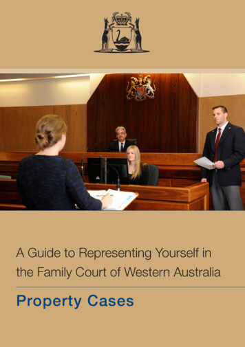 Property Cases - Family Court Of Western Australia