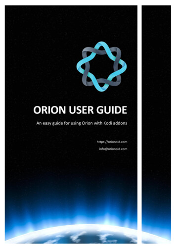 Orion User Guide