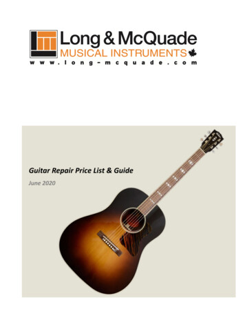 Guitar Repair Price List - Website - Long & McQuade