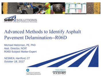 Advanced Methods To Identify Asphalt Pavement Delamination--R06D