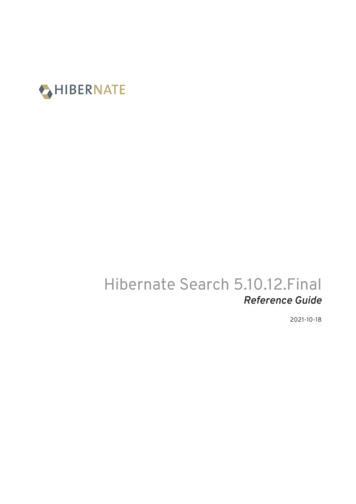 Hibernate Search 5.10.12 - JBoss Community Confluence