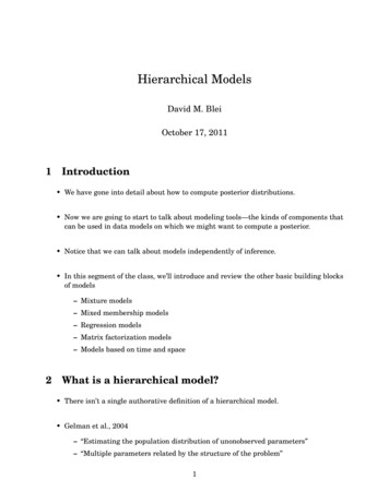 Hierarchical Models - Princeton University