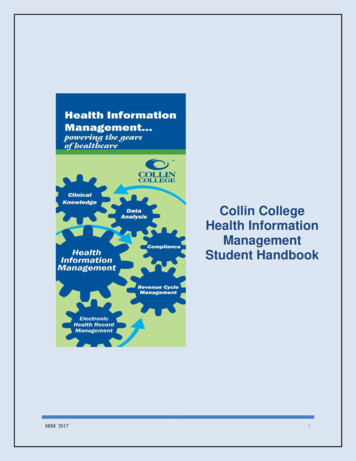 Health Information Management Student Handbook - Collin College