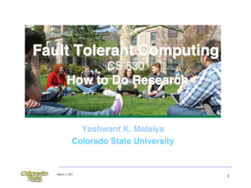 Fault Tolerant Computing