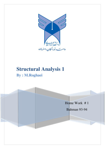 Structural Analysis 1 - Islamic Azad University, Isfahan