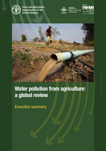 Water Pollution From Agriculture: A Global Review - Executive Summary