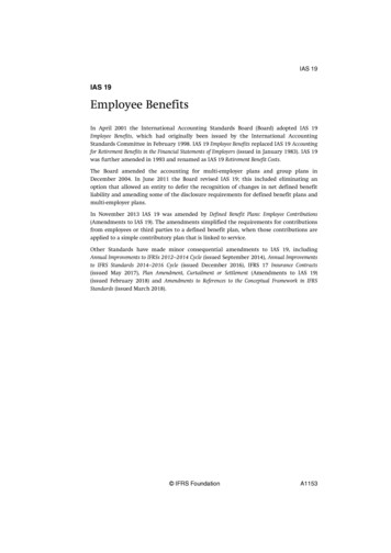 Employee Benefits IAS 19 - IFRS
