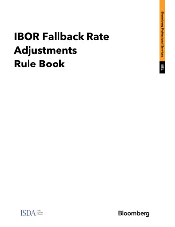 IBOR Fallback Rate Adjustments Rule Book