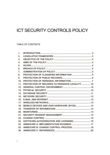 ICT SECURITY CONTROLS POLICY - Cape Agulhas