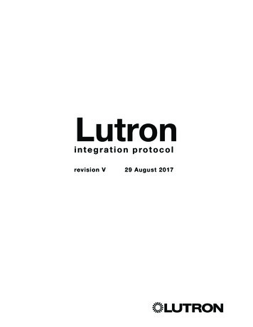 Lutron Integration Protocol GUIDE (040249)