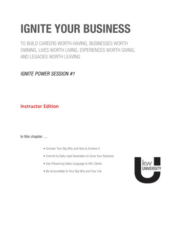 IGNITE YOUR BUSINESS - Keller Williams Group One Technology