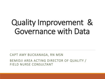 Quality Improvement & Governance With Data