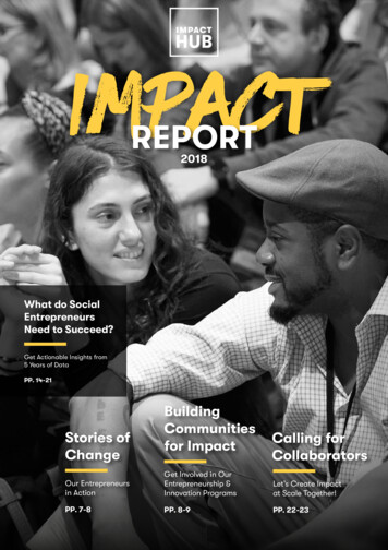 Impact Hub Global Impact Report 2018