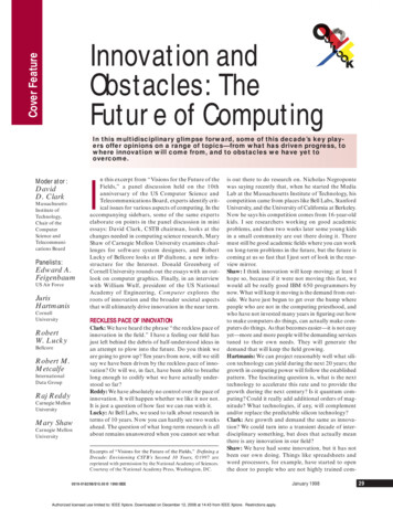 Innovation And Obstacles: The Future Of Computing - MIT CSAIL