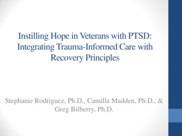 Instilling Hope In Veterans With PTSD . - North Star Behavioral