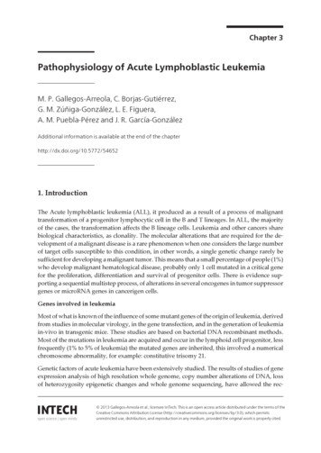 Pathophysiology Of Acute Lymphoblastic Leukemia - IntechOpen