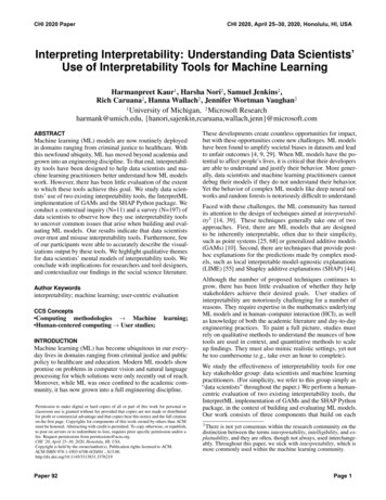 Interpreting Interpretability: Understanding Data Scientists' Use Of .