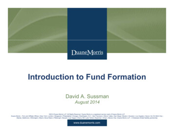 Introduction To Fund Formation - Duane Morris