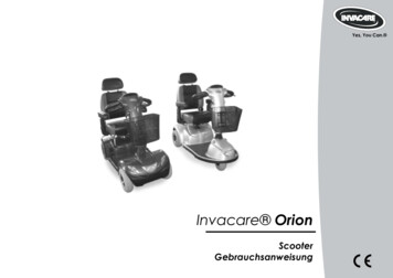 Gebrauchsanweisung Zum Invacare Orion Elektromobil - Bei Seeger24