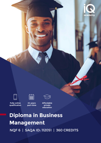 Diploma In Business Management - IQ Academy