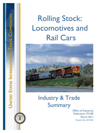 Rolling Stock: Locomotives And Rail Cars - USITC
