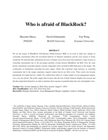 Who Is Afraid Of BlackRock? - Blogs.wpcarey.asu.edu
