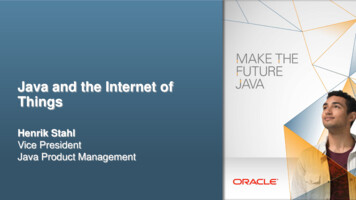 Java And The Internet Of Things - Jcp 