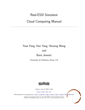 Real-ESSI Simulator Cloud Computing Manual - UC Davis