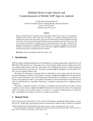 Multiple Device Login Attacks And Countermeasures Of Mobile VoIP Apps .