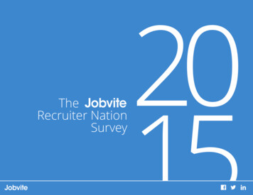 Recruiter Nation The 15 Survey - Jobvite