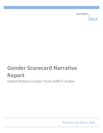 Gender Scorecard Narrative Report - United Nations Sustainable .
